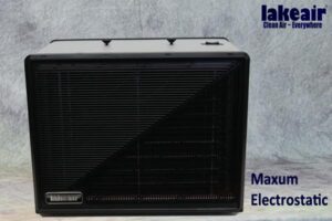 maxum electrostatic air purifier with a brushed aluminum cover