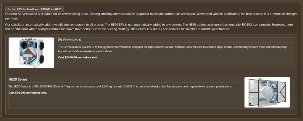 Image explaining the differences between the Renewaire ERV Premium X and the HE20 series,